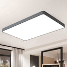 Brighten Your Space With Fun And Color: The Macaron Rectangular Flush Mount Grey / 12’ Ceiling Light