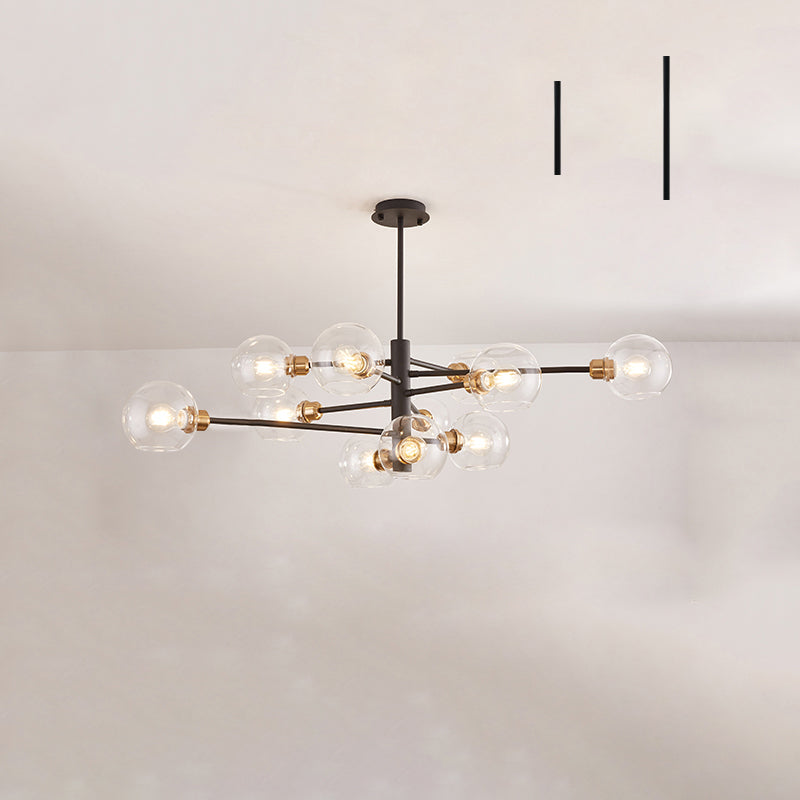 Astounding Sputnik: A Mid - Century Marvel For Modern Spaces 11 / Black Clear Ceiling Light