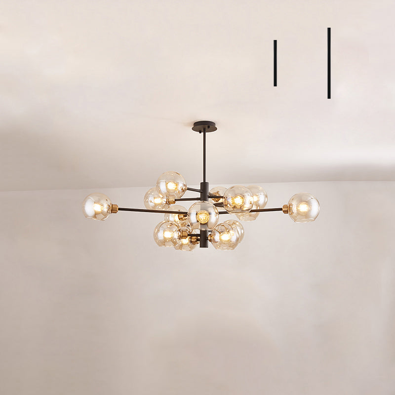 Astounding Sputnik: A Mid - Century Marvel For Modern Spaces 15 / Black Cognac Ceiling Light