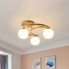 Ethan’s Modern Semi - Flush Chandelier: Warm Lighting And Rustic Charm For Your Bedroom