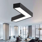 Alexandra Modern V - Shape Ceiling Light - Led Flush Mount In Black Or White Pendant Lighting