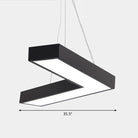 Alexandra Modern V - Shape Ceiling Light - Led Flush Mount In Black Or White Pendant Lighting