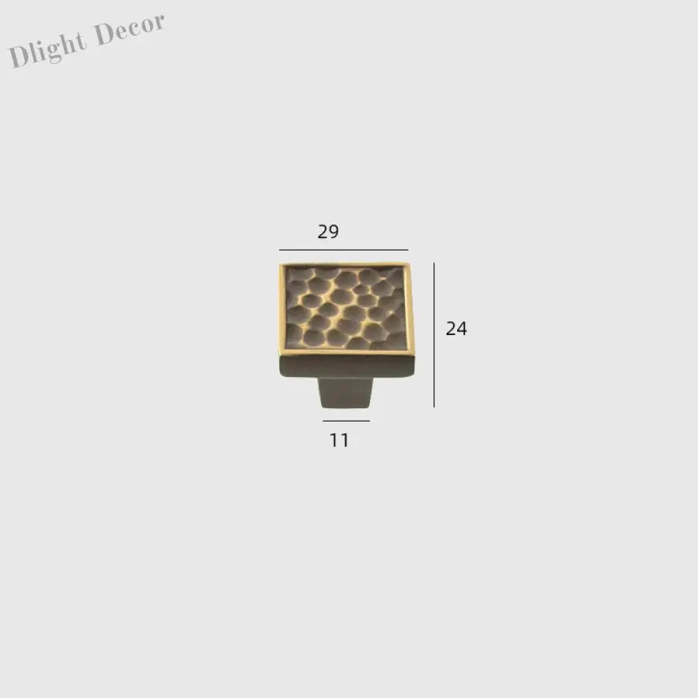 24K Gold and Hammered Brass Furniture Handles – Textured Cabinet Knobs and Pulls in Antique Silver and Old-Silver
