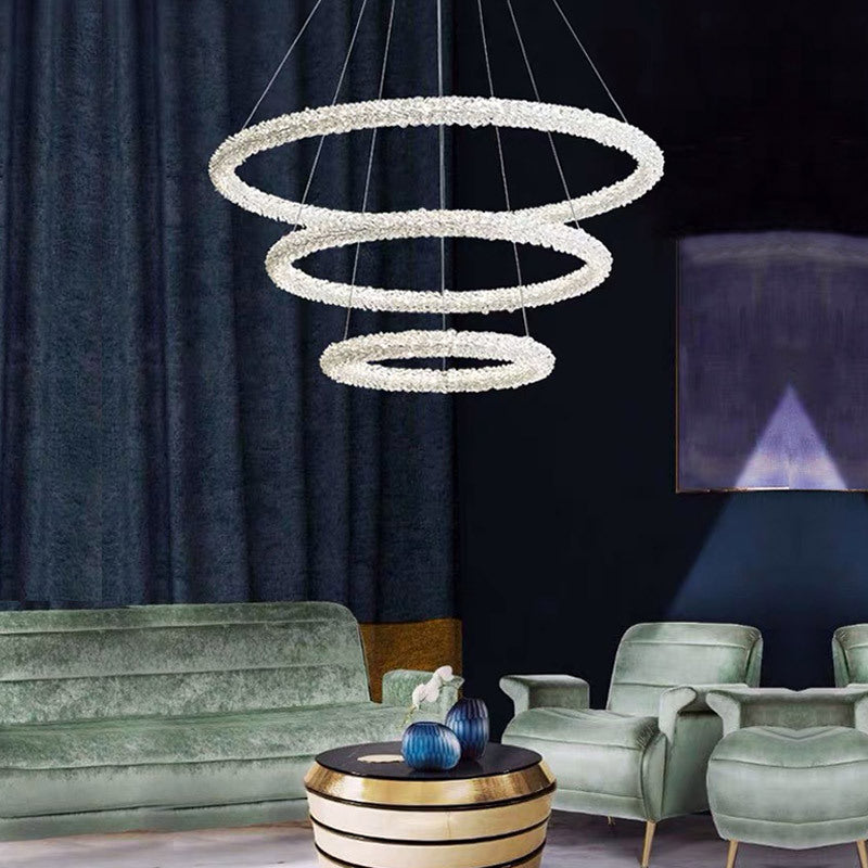 Diana - Modern Crystal Circle Chandelier (Choose Your Size & Tiers)