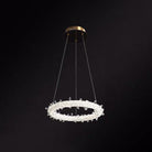 Diana - Modern Crystal Circle Chandelier (Choose Your Size & Tiers) Clear / 16’ With Lace