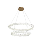 Diana - Modern Crystal Circle Chandelier (Choose Your Size & Tiers) Clear / 24’ + 31.5’ With Lace