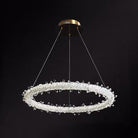 Diana - Modern Crystal Circle Chandelier (Choose Your Size & Tiers) Clear / 31.5’ With Lace