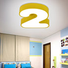 Brighten Your Space With Playful Arabic Numerals: Led Flush Mount Light Ceiling