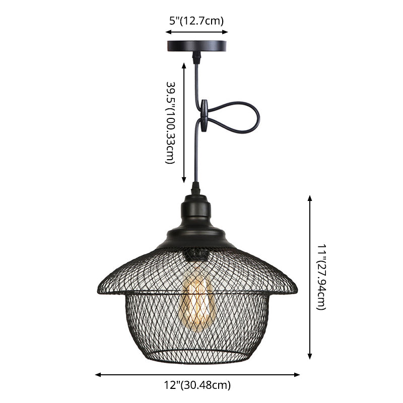 Ethan’s Industrial Wire Mesh Pendant Lamp: A Touch Of Charm