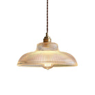 Clara’s Ribbed Glass Pendant: Vintage Charm With Warm Glow