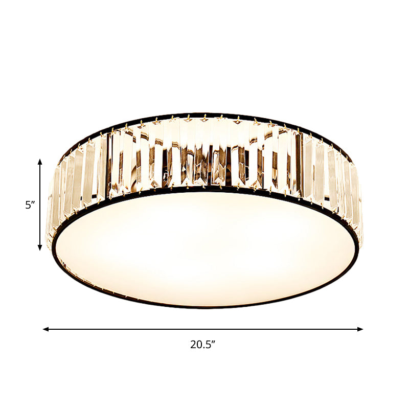 Elizabeth Crystal Drum Fixture - Modern Elegance For Bedrooms Ceiling Light