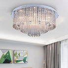 Kendall Cascading Crystal Ceiling Light: A Symphony Of Light And Style Stainless - Steel / 19.5’