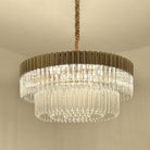 Lyric Modern 2 - Tier Crystal Chandelier: Light Up Your Home With Elegance Brass