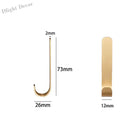 2pcs Brass Wall Hooks – Nail-Free Gold Adhesive Hangers for Towels Bags and Clothes small wall Hook