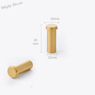2pcs Simple Brass Wall Hooks – Gold Coat Key and Bag Holders for Home Storage A6 wall Hook
