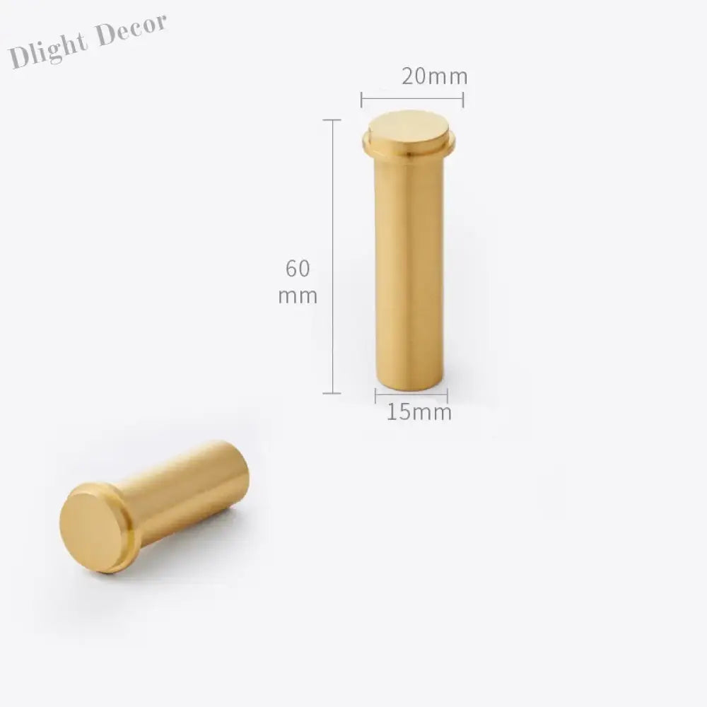 2pcs Simple Brass Wall Hooks – Gold Coat Key and Bag Holders for Home Storage A7 wall Hook