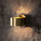 Brass Drum Wall Sconce: Modern 1 - Head Metal Bedroom Light Wall Lamp