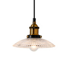 Sabelle’s Grid Glass Ceiling Light With Brass Bowl Shade - Industrial Elegance For Kitchens