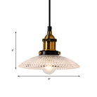 Sabelle’s Grid Glass Ceiling Light With Brass Bowl Shade - Industrial Elegance For Kitchens