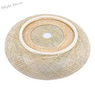 40Cm Bamboo Wicker Rattan Ceiling Light Fixture - Asian Art Flush Mount Pendant Lamp Ceiling Light