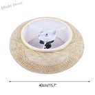 40Cm Bamboo Wicker Rattan Ceiling Light Fixture - Asian Art Flush Mount Pendant Lamp Ceiling Light