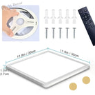 4W Square Wifi Led Ceiling Light - Dimmable Rgbcw Lamp With Remote Control For Living Room And