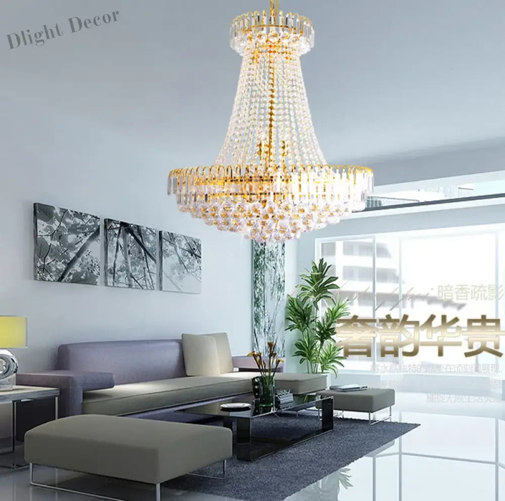 60Cm Lustres Chandeliers - Elegant Home Decor For Living Rooms Dining And Restaurants Chandelier