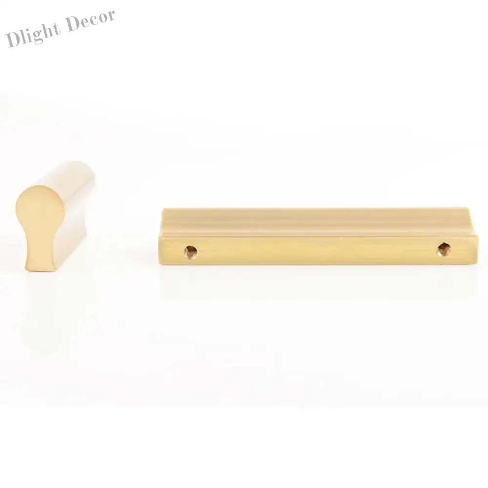 6pcs Solid Brass Cabinet Handles and Knobs – European Wardrobe Pulls and Drawer Bars Pulls