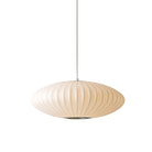 Juliette’s Saucer Hanging Ceiling Light - Modernist Fabric Pendant In White Lighting