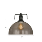 Hope Industrial Pendant: Modern Simplicity With Clear Glass (Black Finish)