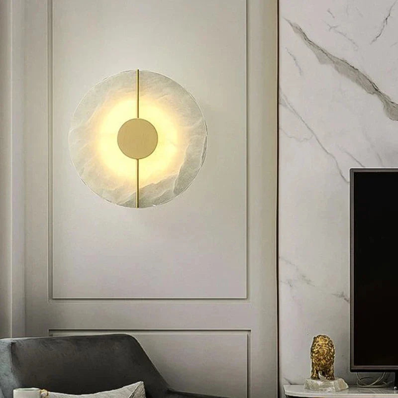 Nordic Modern Creative Marble Wall Lamp - Gold Copper Accents And Led Sconce For Stylish Living