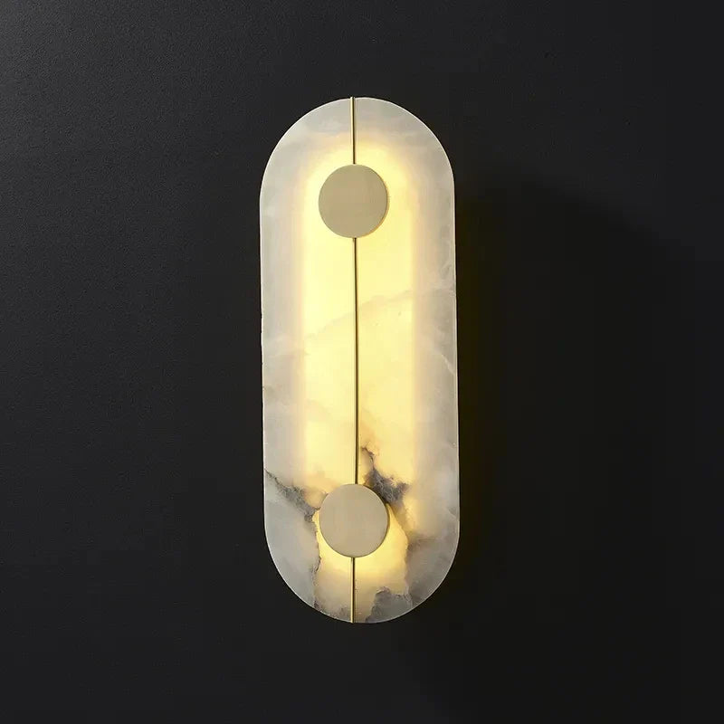 Nordic Modern Creative Marble Wall Lamp - Gold Copper Accents And Led Sconce For Stylish Living