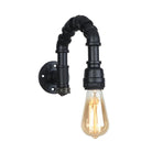 Vintage E27 Water Pipe Wall Sconces - Steampunk Light Fixtures For Hallway And Basement Wall Lamp