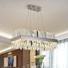 Luxury Crystal Hanging Chandelier For Dining Room And Kitchen Island – Choose Chrome Or Gold