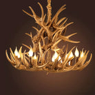 Rustic Antler Chandelier - Industrial Wind Lamps For Restaurant Internet Cafe And Hotel Decor