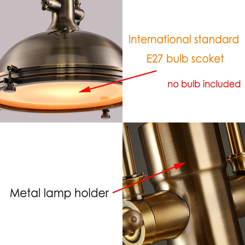 Nora’s Retro Industrial Metal Pendant Light Lights