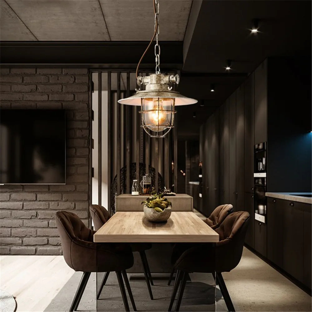 Industrial Led Pendant Light - Vintage Charm For Dining Bar And Loft Spaces Lights