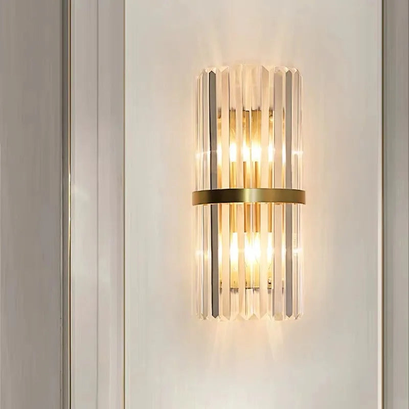 Modern Wall Sconce Lights - Crystal Bedside Dining Living Room Aisle Corridor Stair Lighting For