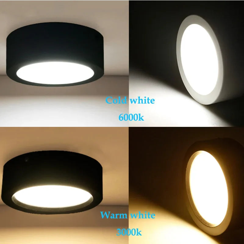 Ultra - Thin Led Downlight - Choose From 5W 10W 15W Or 20W Surface Mounted Ceiling Lamps For