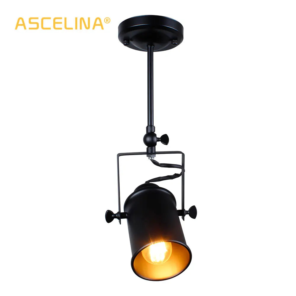 Vintage Loft Industrial Pendant Light - American Style Spotlight Led Lamp For Restaurant Cafe And