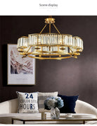 Zoe’s K9 Crystal Modern Glass Chandelier - Copper Luxury Hanging Lamp Chandelier