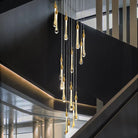 Elegant Postmodern Spiral Staircase Chandelier - A Creative Lighting Fixture For Bedrooms Dining