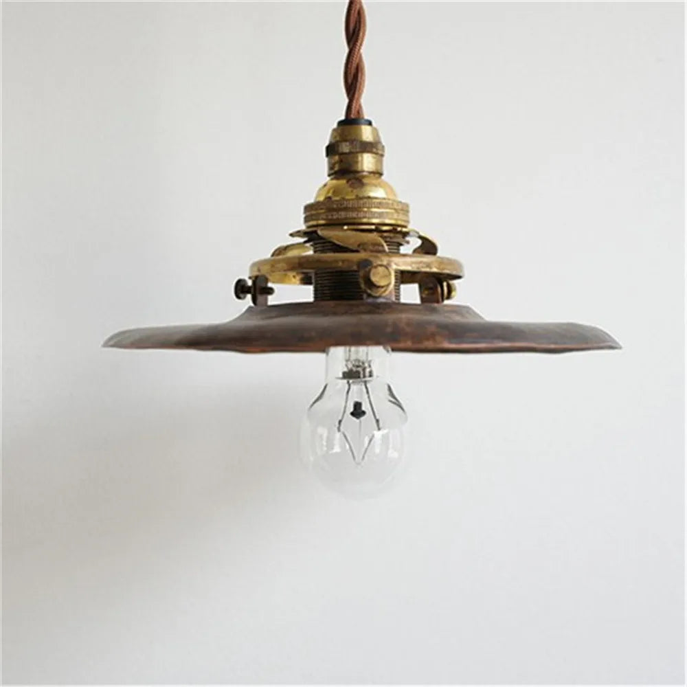 Vintage Brass Industrial Pendant Light - Perfect For Kitchen Dining Room Bar And Loft Decor Lights