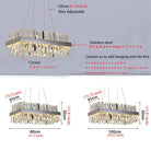 Luxury Crystal Hanging Chandelier For Dining Room And Kitchen Island – Choose Chrome Or Gold