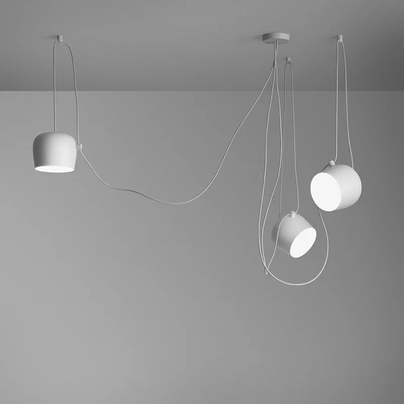 Modern Drum Pendant Lamp - Led Hanglamp With Industrial Charm For Restaurant Kitchen And Nordic