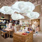 Creative White Cotton Cloud Pendant Lamp - Perfect For Kids’ Room Coffee And Girl’s Bedroom