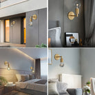 Elegant Gold Glass Wall Lamp - Post - Modern Lighting For Living Dining And More Wall Lamp