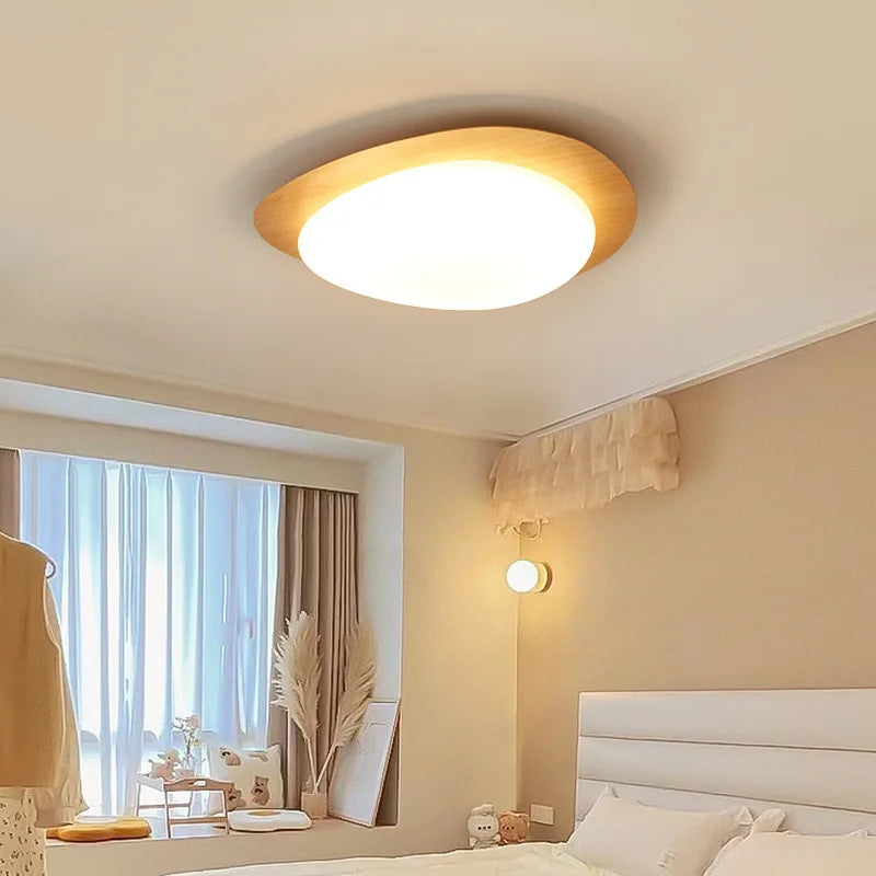 Modern Retro Wood Color Ceiling Lamp - Perfect For Bedroom Restaurant Kitchen And Study Stylish