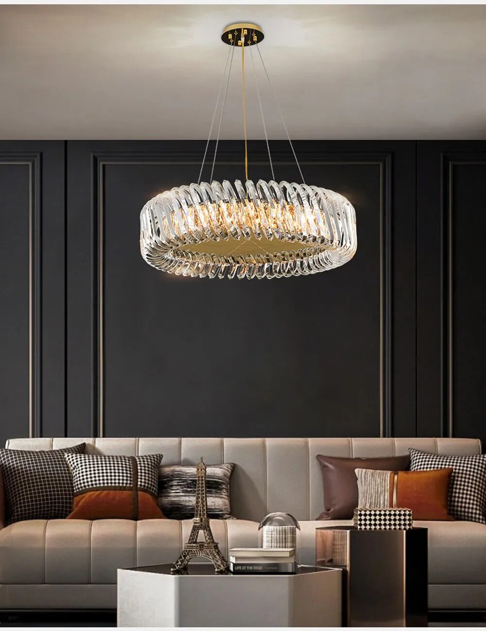 Olivia’s Art Deco Crystal Glass Led Chandelier Chandelier