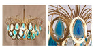 Modern Led Crown Agate Ceiling Chandeliers - Light Luxury Elegance For Living And Dining Spaces